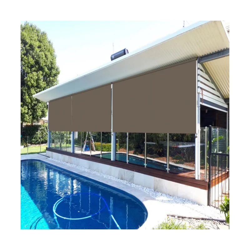 Outdoor Power Blinds - 2026 Hoogwaardige, op batterijen werkende, wind-