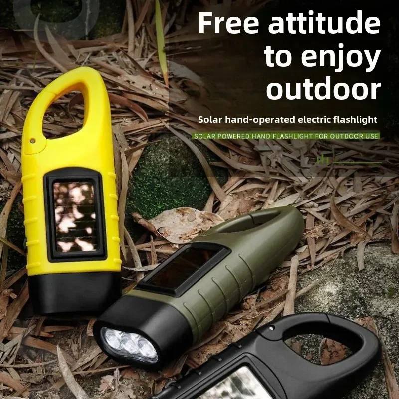 Outdoor Power Pack - Draagbare lichtgewicht zonne-handslingerzaklamp - 3-in-1 nood-LED-licht