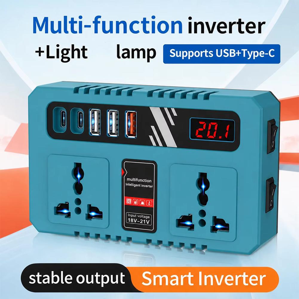 Outdoor Usb Power Outlet - Lithiumbatterij-omvormer 200W 18V naar 110V 220V