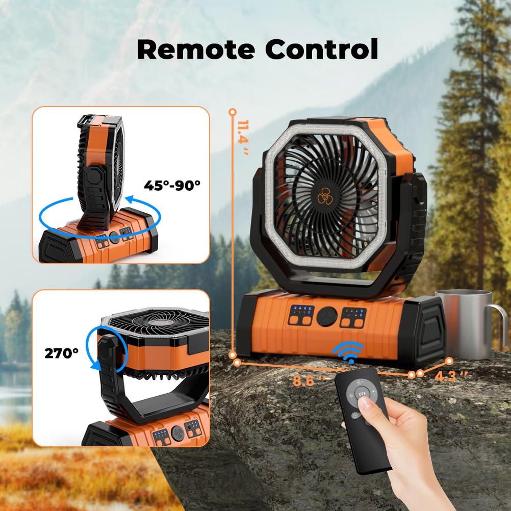 Campingventilator 20000 mAh ve - Outdoor Power With Timer recensie en prijs