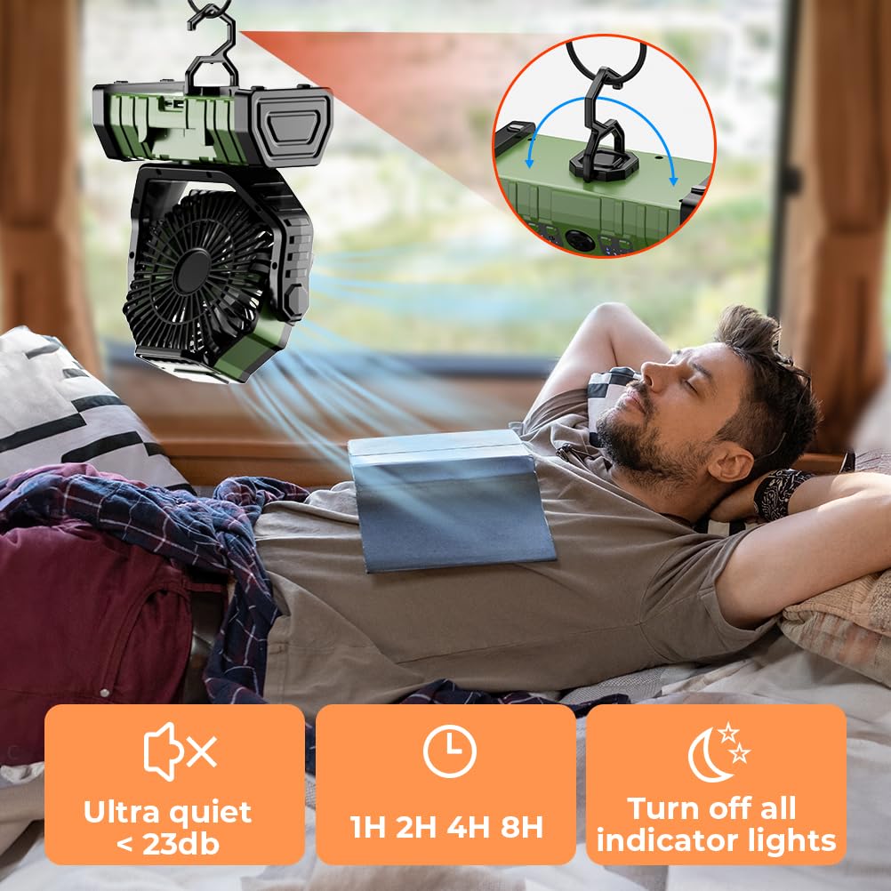 Campingventilator 20000 mAh ve - Outdoor Power With Timer recensie en prijs