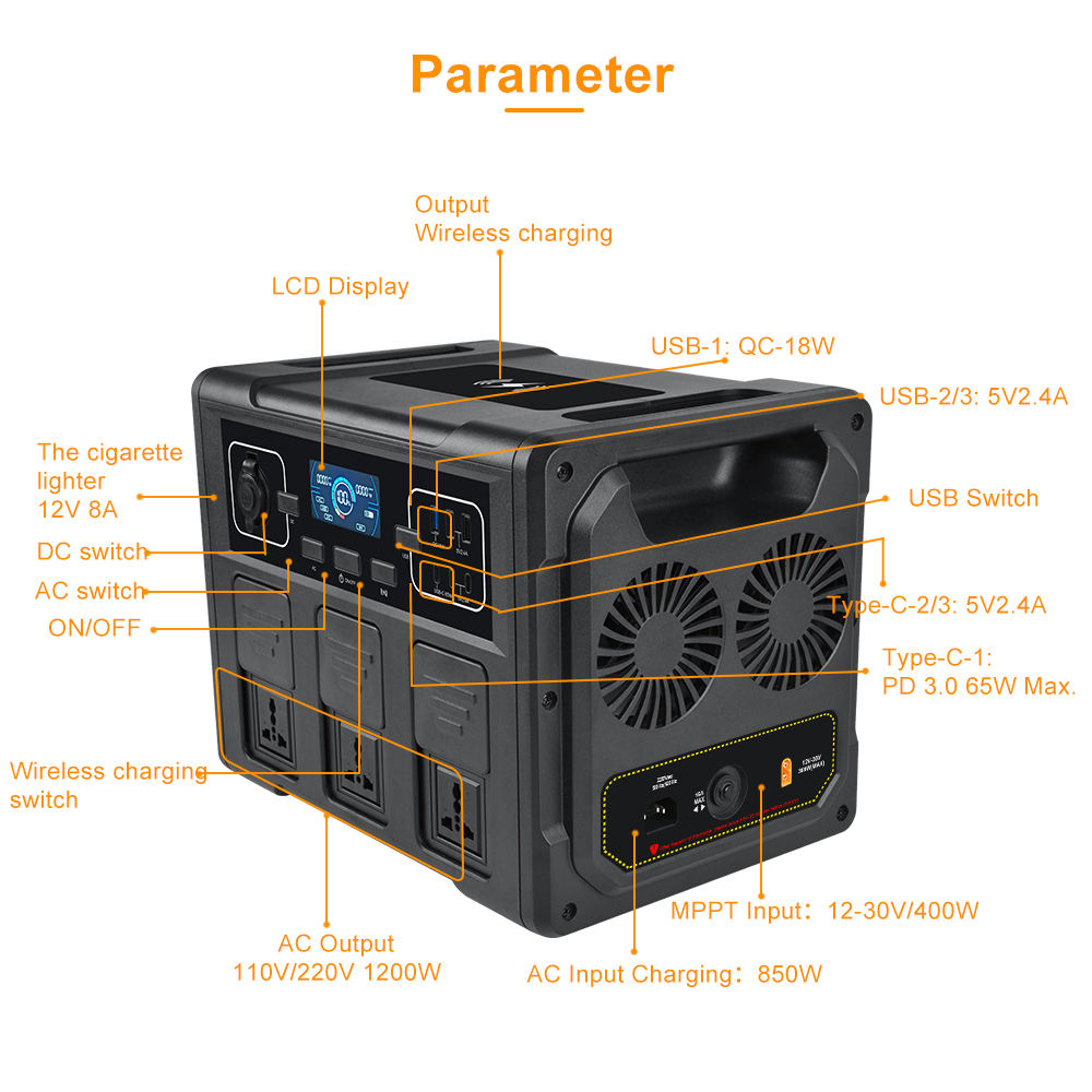 1200W Draagbare Zonnegenerator - Outdoor Power Station recensie en prijs