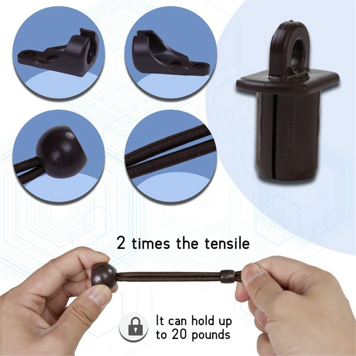 Zonwering Bungee Kit & eindkap - Outdoor Power Blinds recensie en prijs