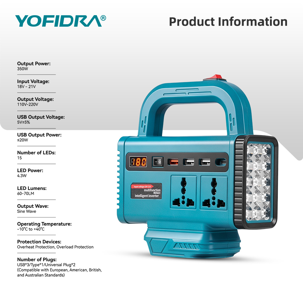 YOFIDRA 220V Draagbare Power I - Outdoor Usb Power Outlet recensie en prijs