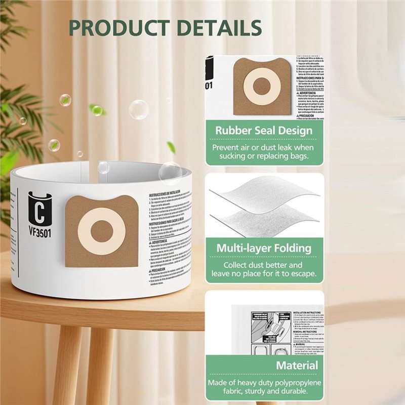 B80B 20-pack 23738 VF3501 stof - Wet Dry Vacuum Shop recensie en prijs