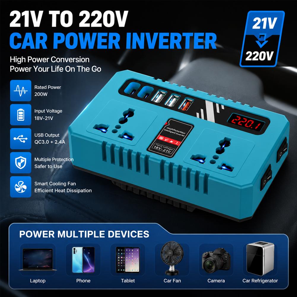 Lithiumbatterij-omvormer 200W  - Outdoor Usb Power Outlet recensie en prijs